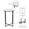 Flash Furniture Round White End Table with Matte Black Frame NAN-JH-1787ET-BK-GG - alternate 4